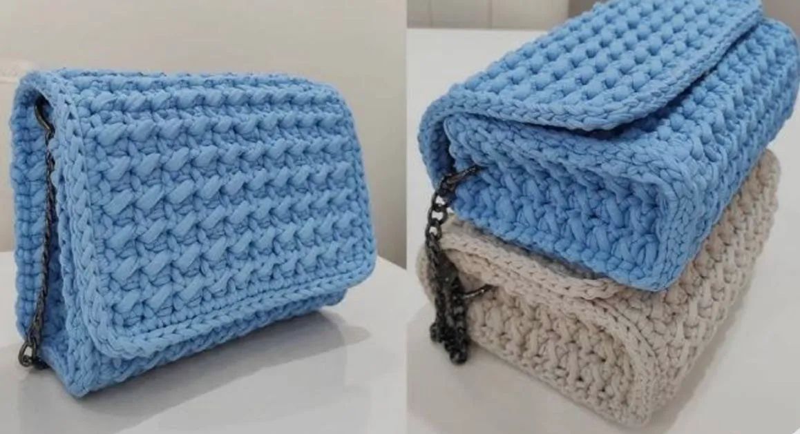 Bolsa com fio de malha (crochê) - Foto 2