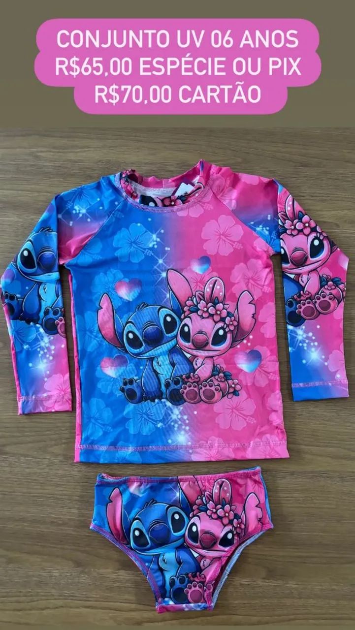 Biquíni infantil do stich - Foto 5