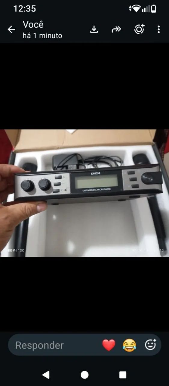 Vendo ou troco microfone kadoski digital novo  - Foto 2