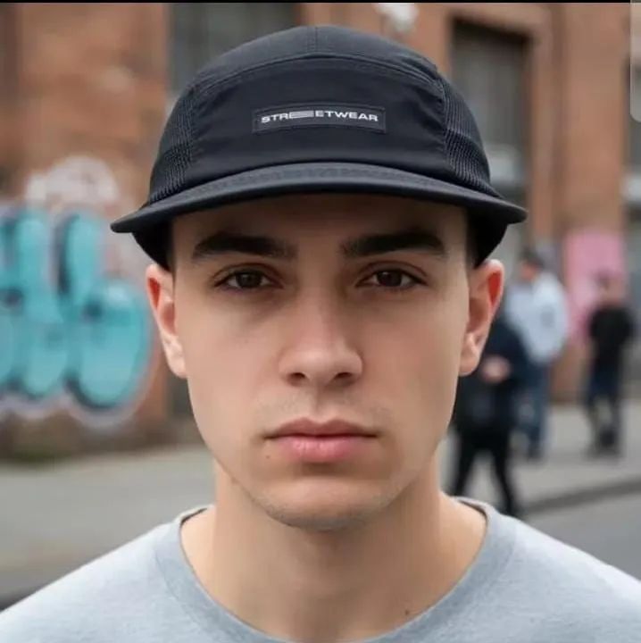Boné Premium Aba Reta Five Panel 5 Origial Preto