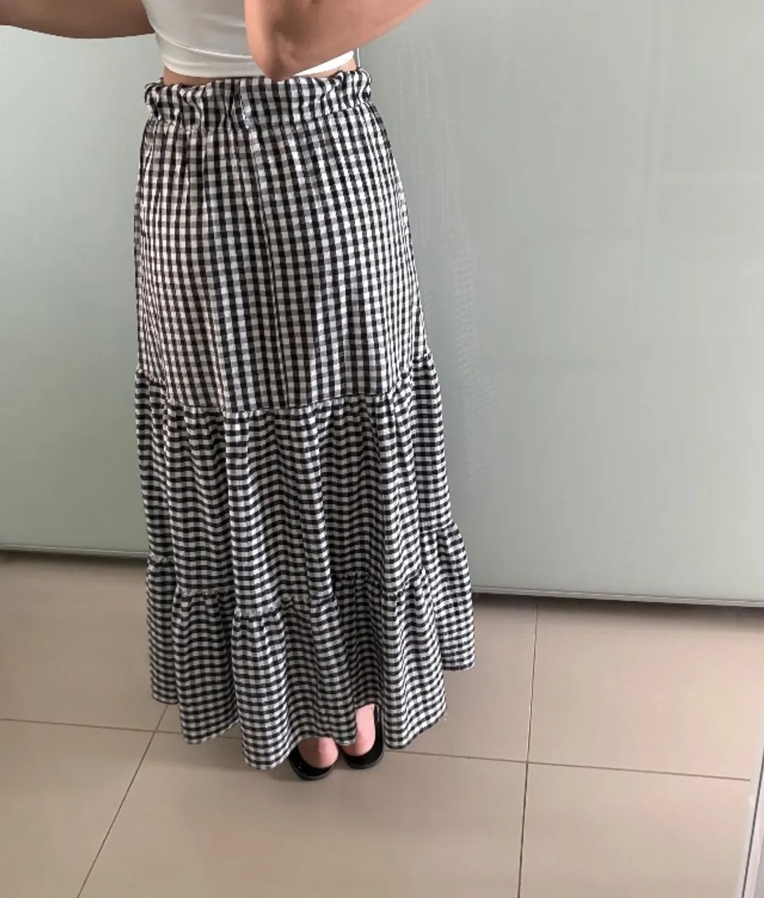 Saia longa xadrez - Foto 2