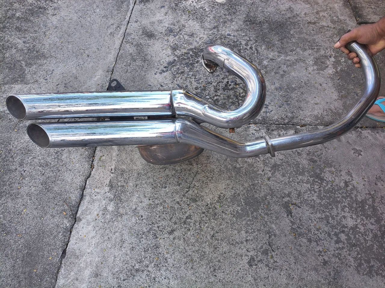 Escapamento para moto custom yamara virago 535 - Foto 3