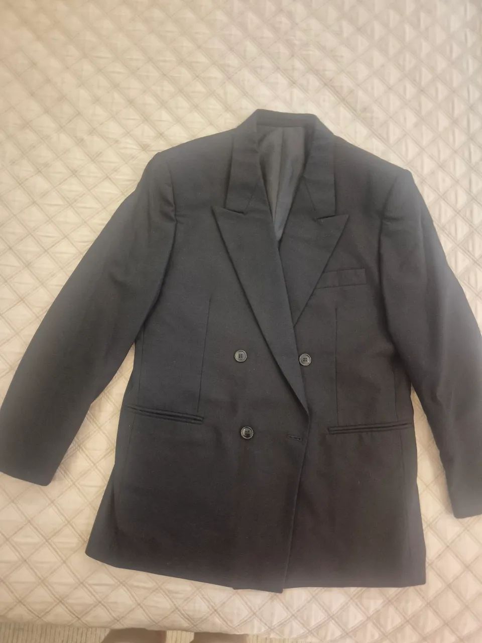 Blaser preto masculino alongado
