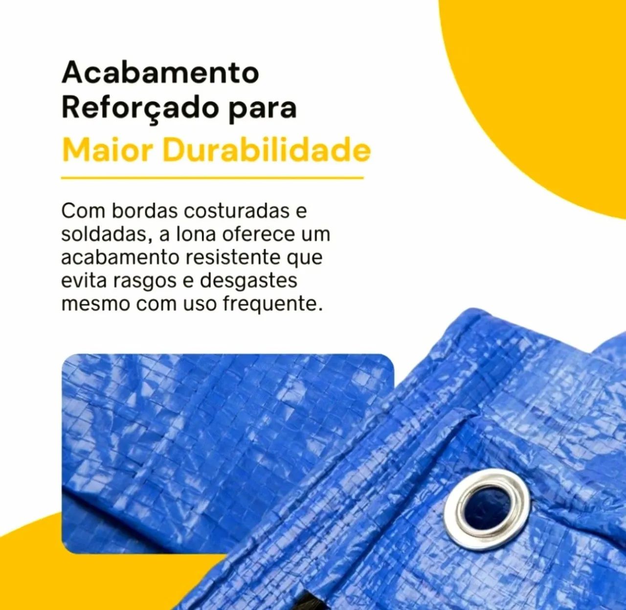 Lona azul impermeável, diversos tamanhos  - Foto 4
