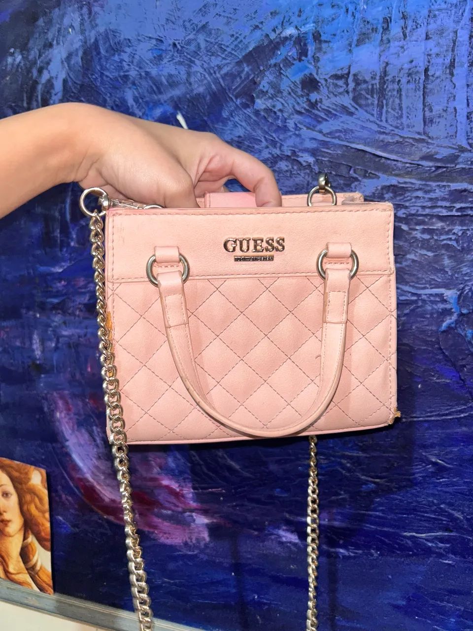  Bolsa Guess Original Rosa Bebê