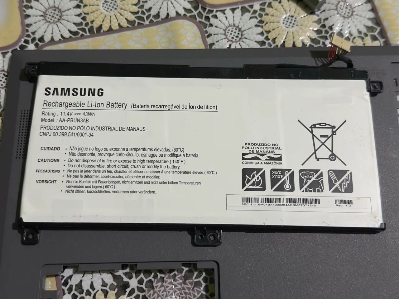Bateria Samsung Notebook