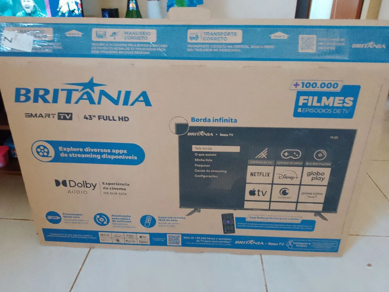 Tv smart 43 Britânia nova - Foto 3