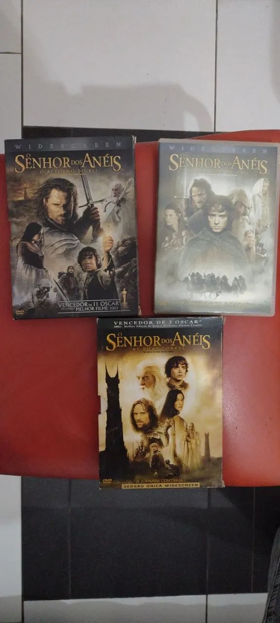 DVD e bluway Senhor dos anéis:o retorno do rei,as duas torres,a sociedade do anel abertos