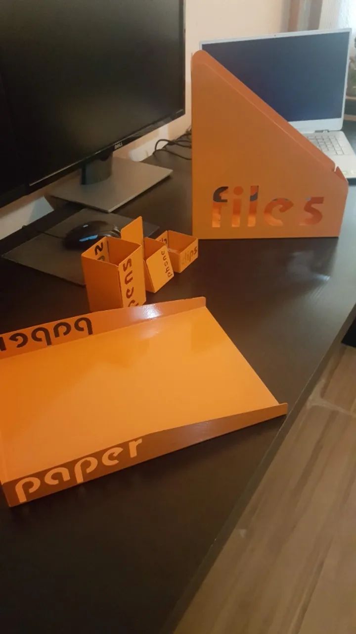 conjunto para mesa de trabalho com luminária tok stok - Foto 4