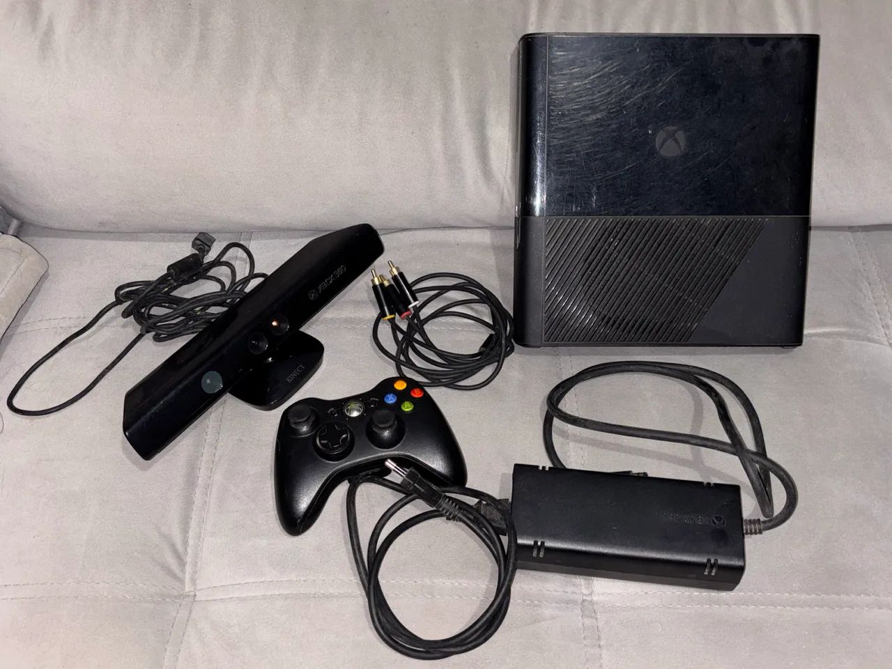 Xbox 360 preto com controle e kinect - Foto 2