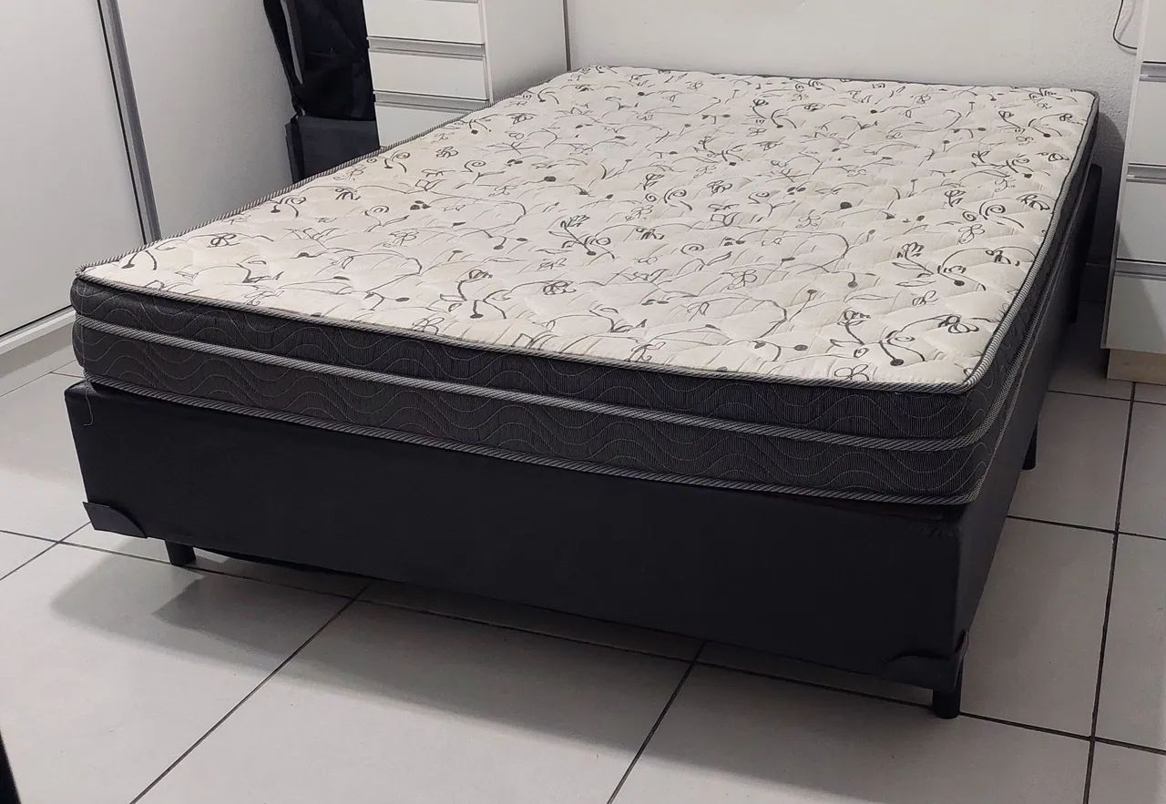 Cama Casal Ortobom (Base+Colchão)