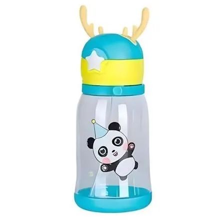 Garrafa De Alce Água Infantil Com Canudo - 600ml  - Foto 3