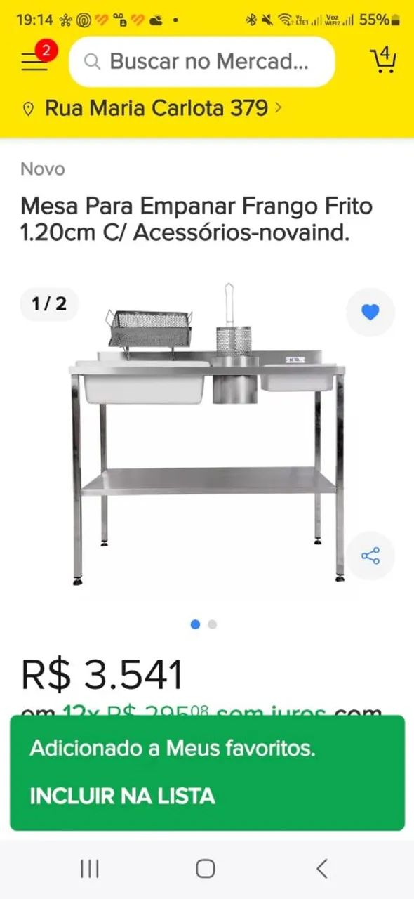 Mesa para empanar frango frito  - Foto 4
