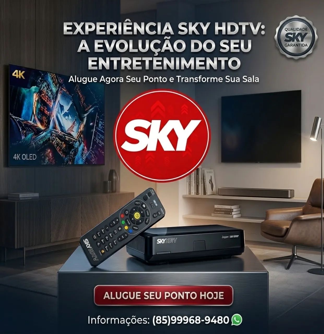 Sky HDTV Zapper com Controle Remoto - Foto 2