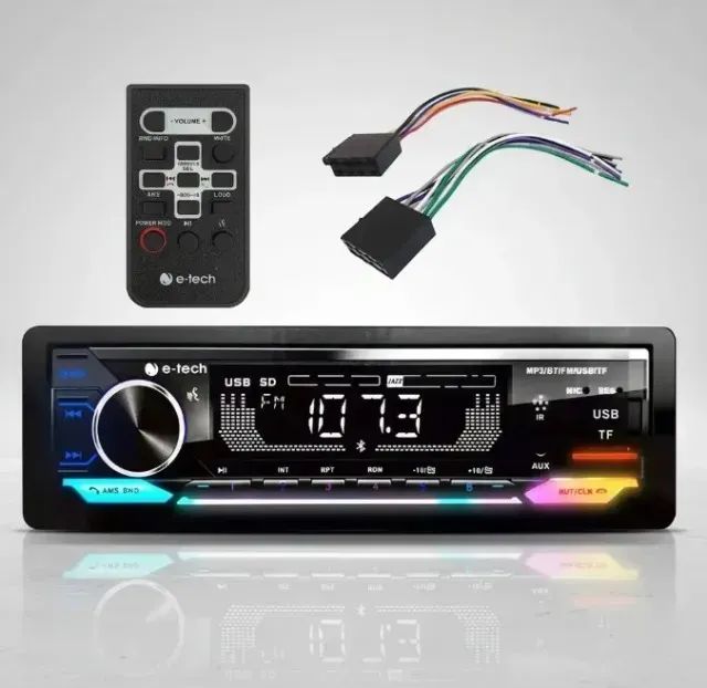 Som Automotivo E-tech Mp3 Premium Plus Usb Bluetooth 4x60w