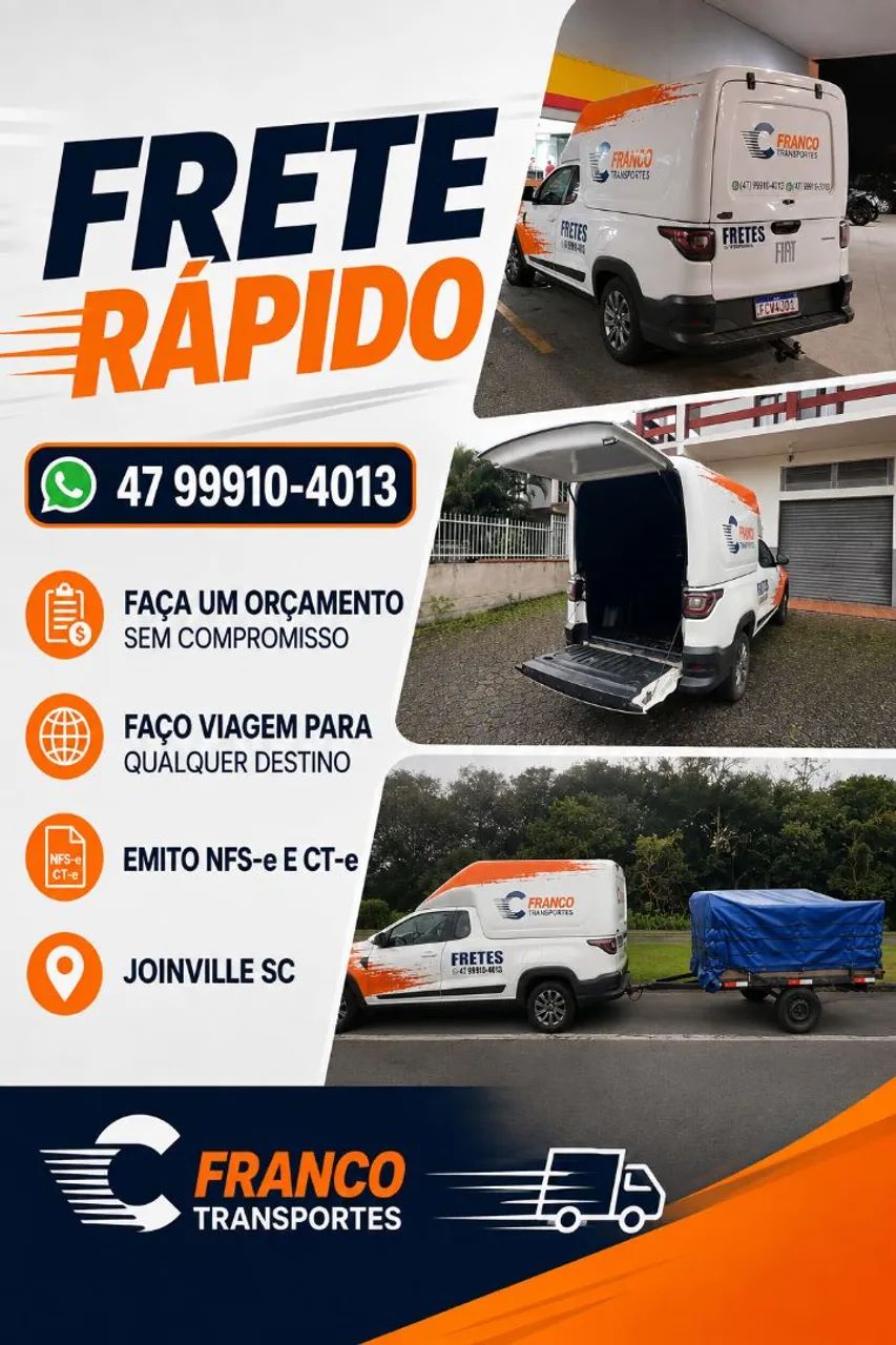 FRETE RÁPIDO E PEQUENAS MUDANÇAS 