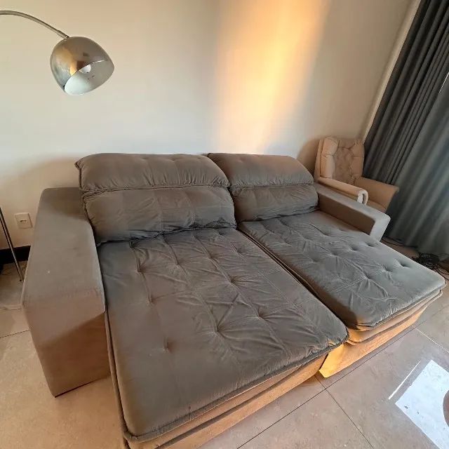 Sofá retrátil 2,50m. Super confortável! - Foto 4