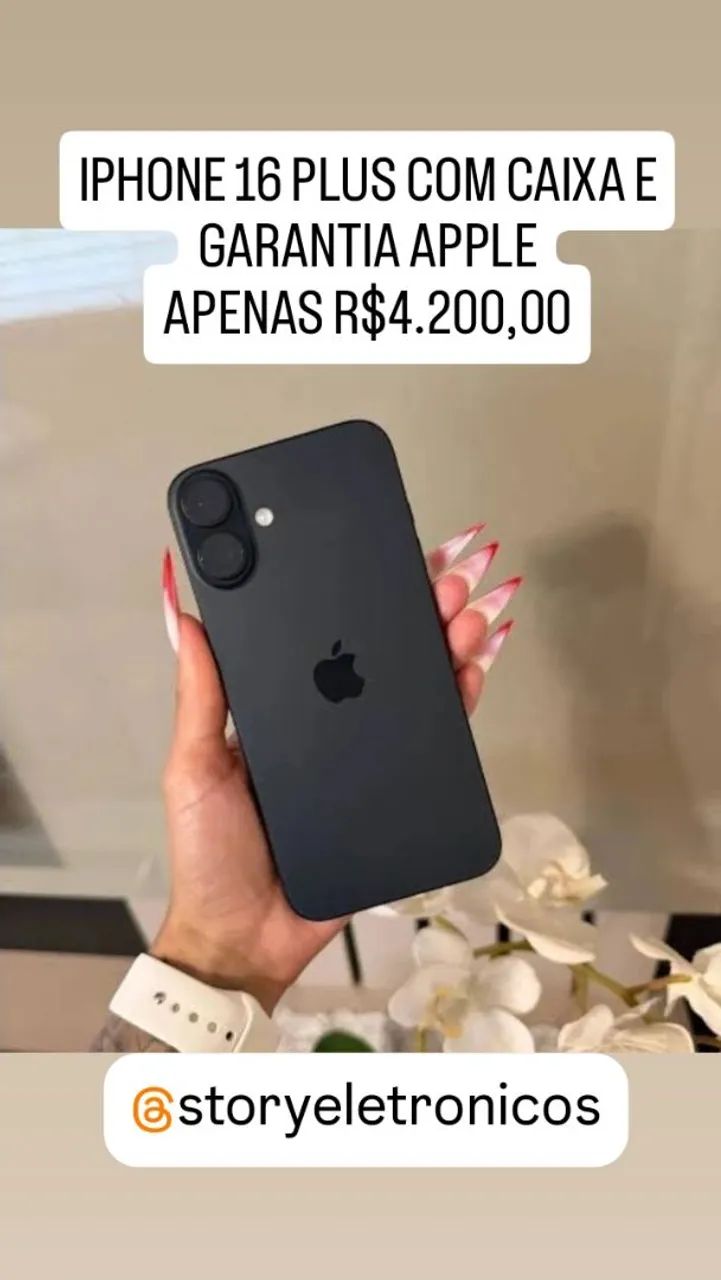 IPHONE 16 PLUS CAIXA E GARANTIA APPLE