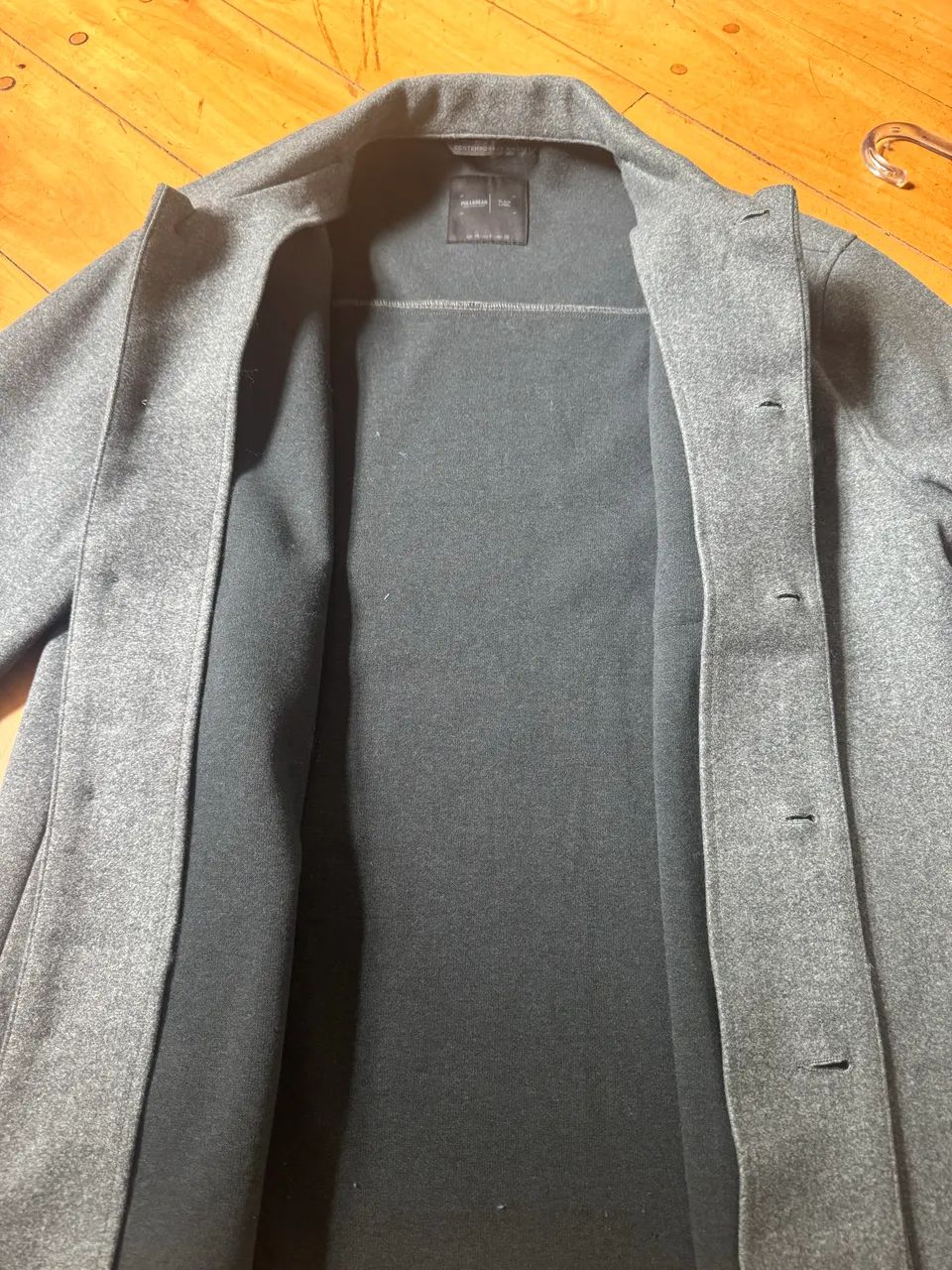 sobrecamisa cinza da Pull&Bear, lã, trazido da Espanha  - Foto 5