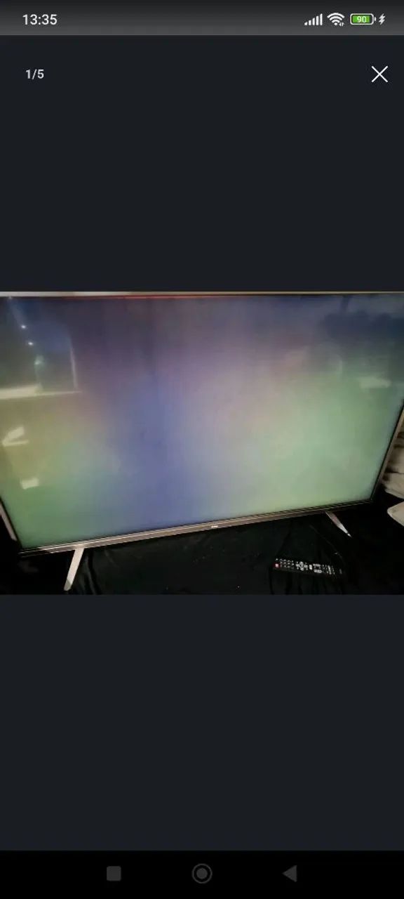 Smart tv 4 k 55 pol com defeito