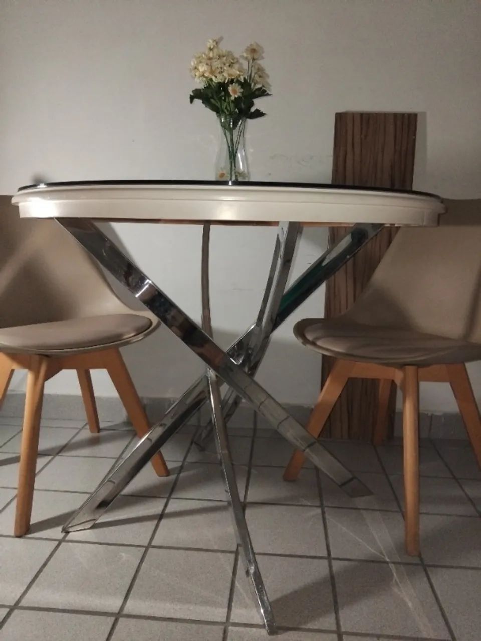 Mesa em aço inox e vidro - Foto 3