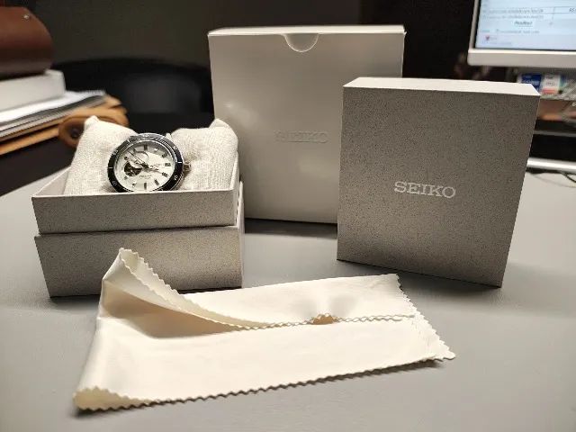 ? Seiko Presage Open Heart Automático Marfim SSA423 - Elegância e Sofisticação - Foto 4