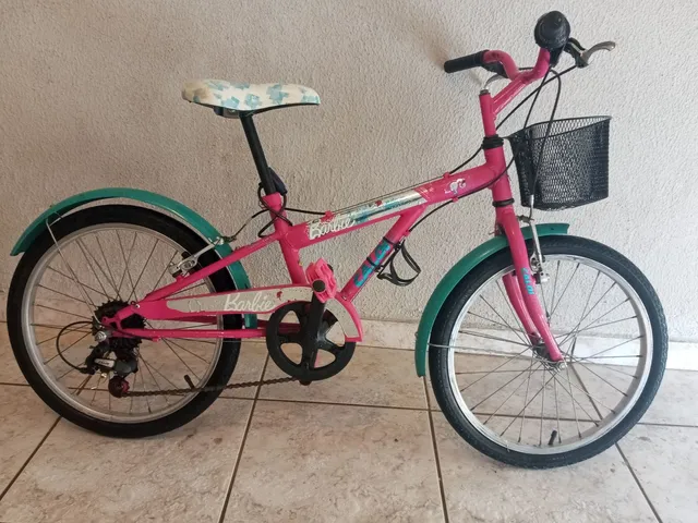 Bicicleta ARO 20 - Barbie - Branca - Caloi - Ri Happy