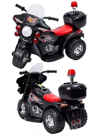 Mini Moto Elétrica Infantil Preta 6v Motostar - Brink+