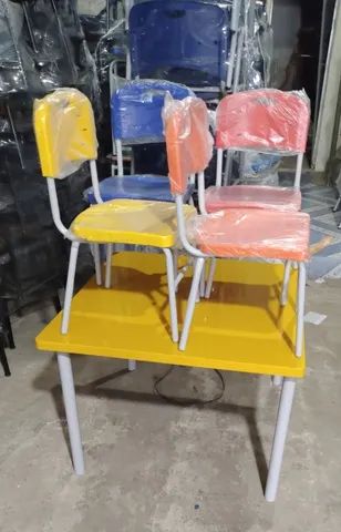 Conjunto Escolar infantil 4 lugares direto da Fábrica.  - Foto 4