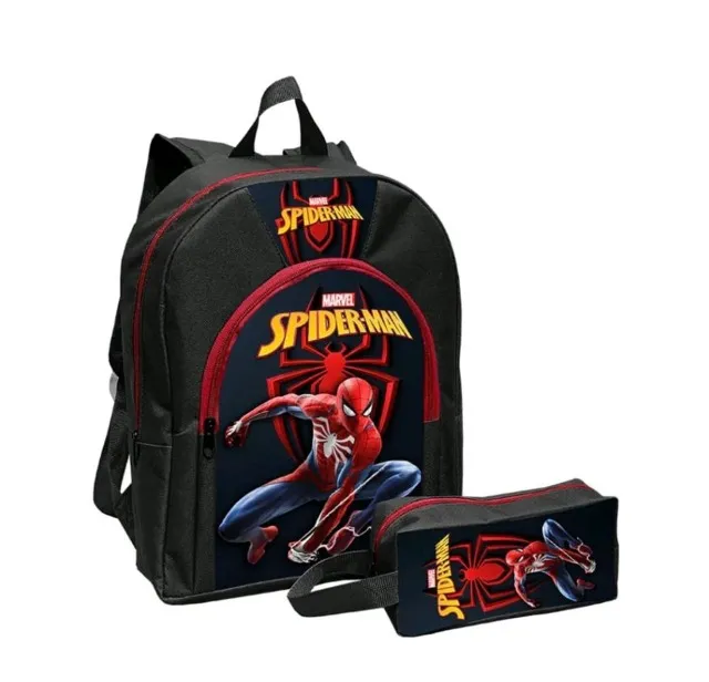 Mochila de Costas + Estojo do Homem Aranha