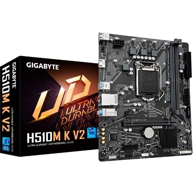 Placa Mãe 1200 10ª, 11ª Geração Gigabyte H510M K V2, Ddr4 64Gb, M2/Nvme, Hdmi