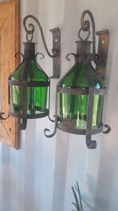 Luminárias em Ferro Forjado com Garrafão exclusivas na CasaDeFerro - Foto 5