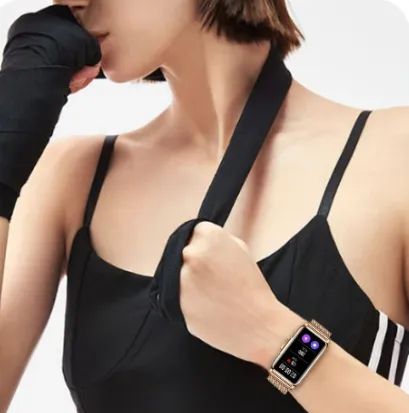 Relógio inteligente Lige Bracelet dourado mulheres - Foto 3