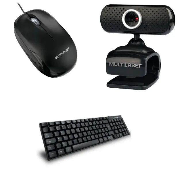 Kit Webcam + Teclado Com Fio Usb + Mouse Com Fio Usb - Foto 2