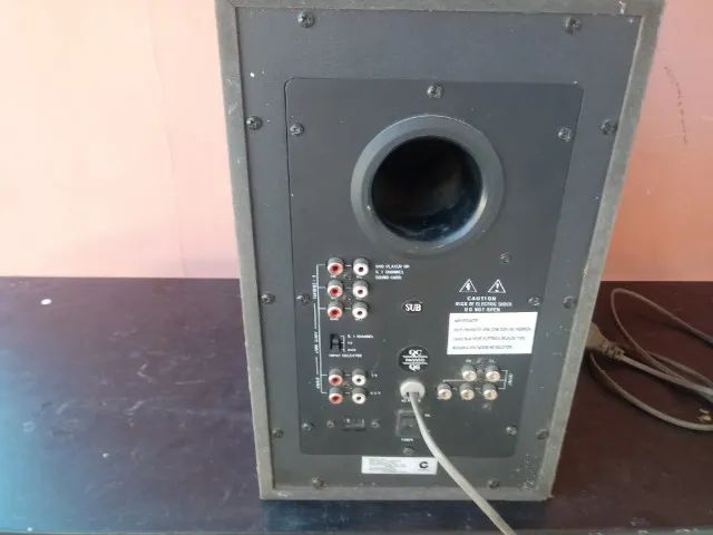 home theater goldship 5.1 c/controle ,, com seletor de voltagem  - Foto 5