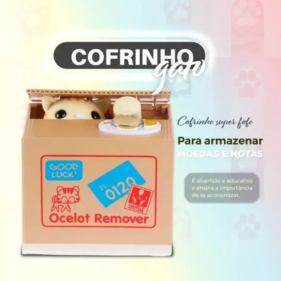 COFRE MINHAEIRO DE MOEDAS GATO PEGA MOEDAS OPAPRO Y0004056000 MTC-102 - Foto 2