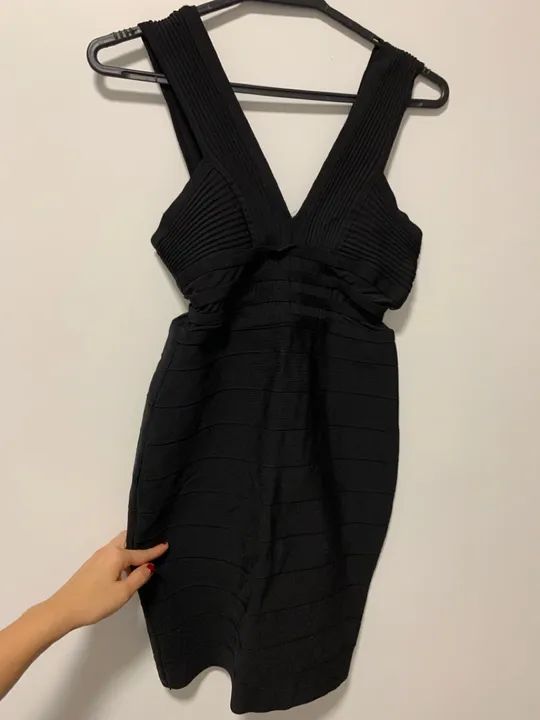 Vestido bandagem preto