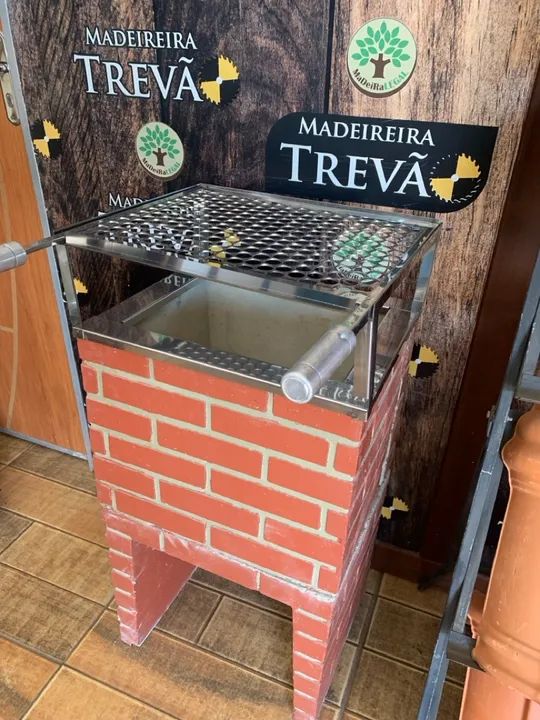 Mine churrasqueira tijolinho vermelha ou Marfim  - Foto 2