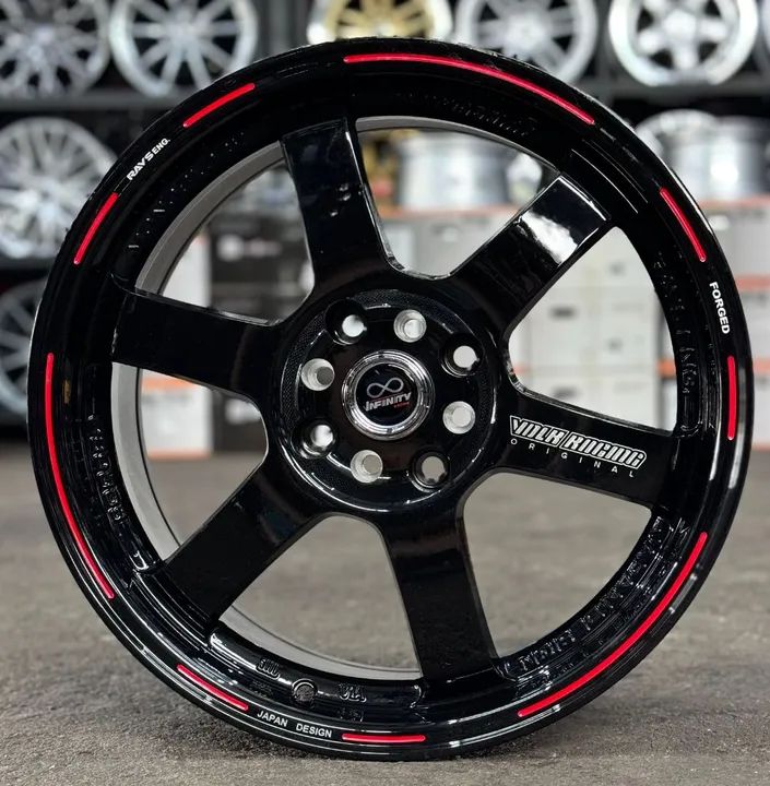 Rodas TE37 aro 17 tala 8.5 furação 4x100 4x114
