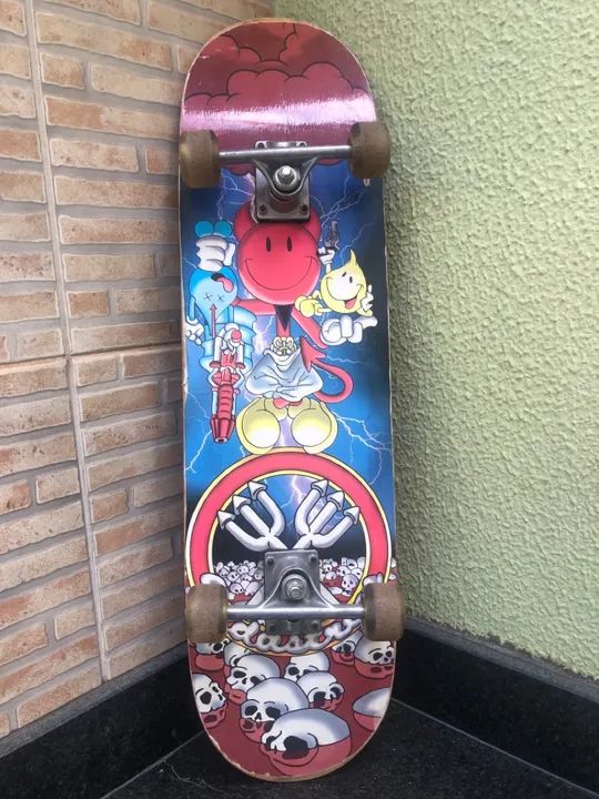 Skate de madeira com lixa semiprofissional 