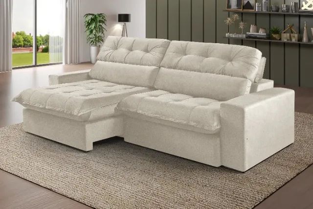 sala sofa retratil e reclinavel de 250 cm 5 lugares - Foto 2