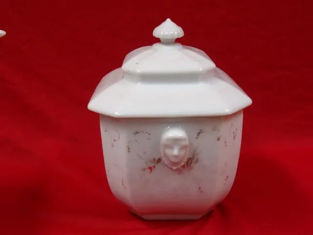       BULE e CAIXA  para  CHÁ. Antigos . Porcelana Velha Paris.  - Foto 3