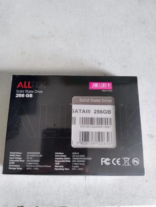 SSD de 256gb alltec P/ melhorar o desempenho do seu Pc ou notebook  - Foto 2
