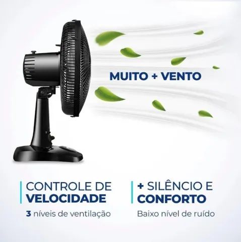 Ventilador Mondial SuperPower 30cm, 6 pás , 3 velocidades, Preto - 110V (NOVO) - Foto 5