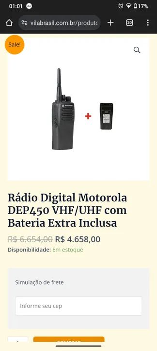 Rádio comunicador da Motorola com base original  - Foto 2