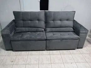 sofa retratil reclinavel fiji veludo  - Foto 3