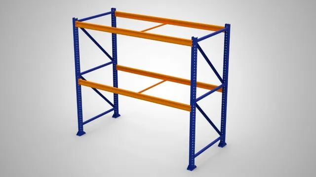 Porta Palet - MINI | OSL 0C009 | 80cm | 2m X 500Kg 3 niveis Mod:Inicial L: 1,2m AMAPÁ cor 