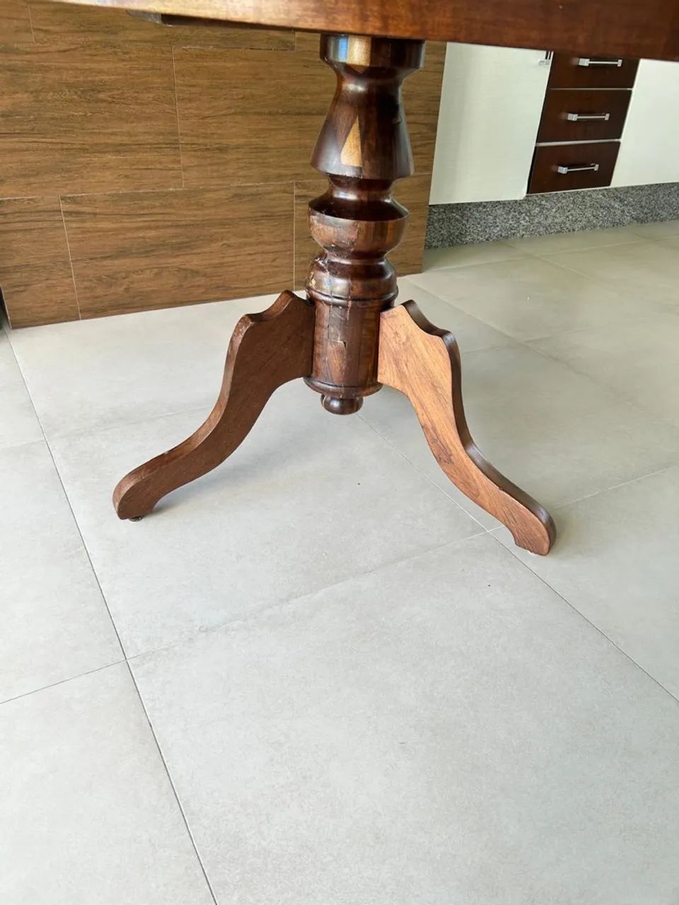 Mesa de madeira oval - Foto 4