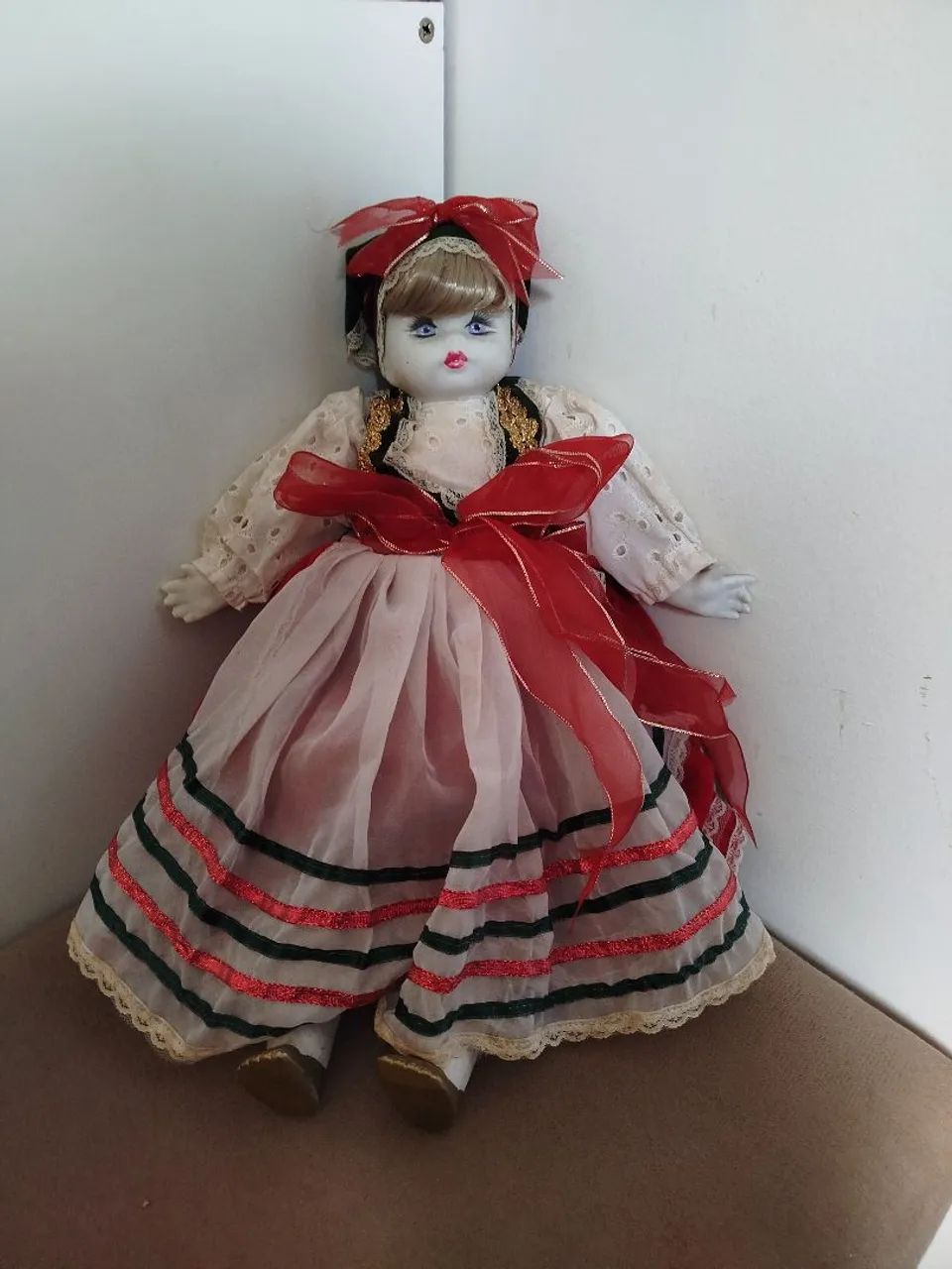 Boneca de porcelana 55 cm