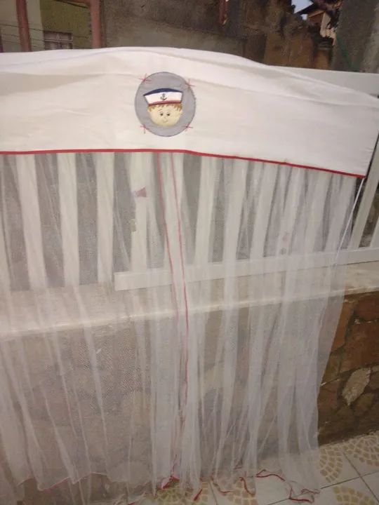 Mosquiteiro para berço - tema marinheiro - Foto 4